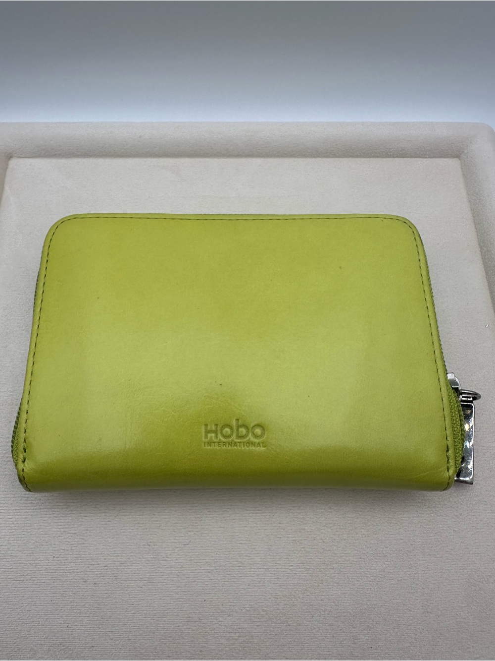 HOBO International Lime Genuine Leather Zip Around Continental Wallet